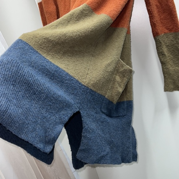MADEWELL color block open cardigan sweater duster - Picture 9 of 16